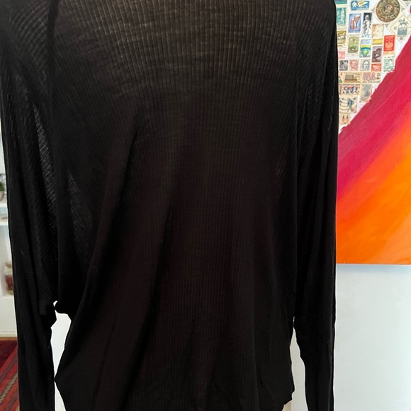 Lauren Moshi sheer black graphic tee - Picture 3 of 3